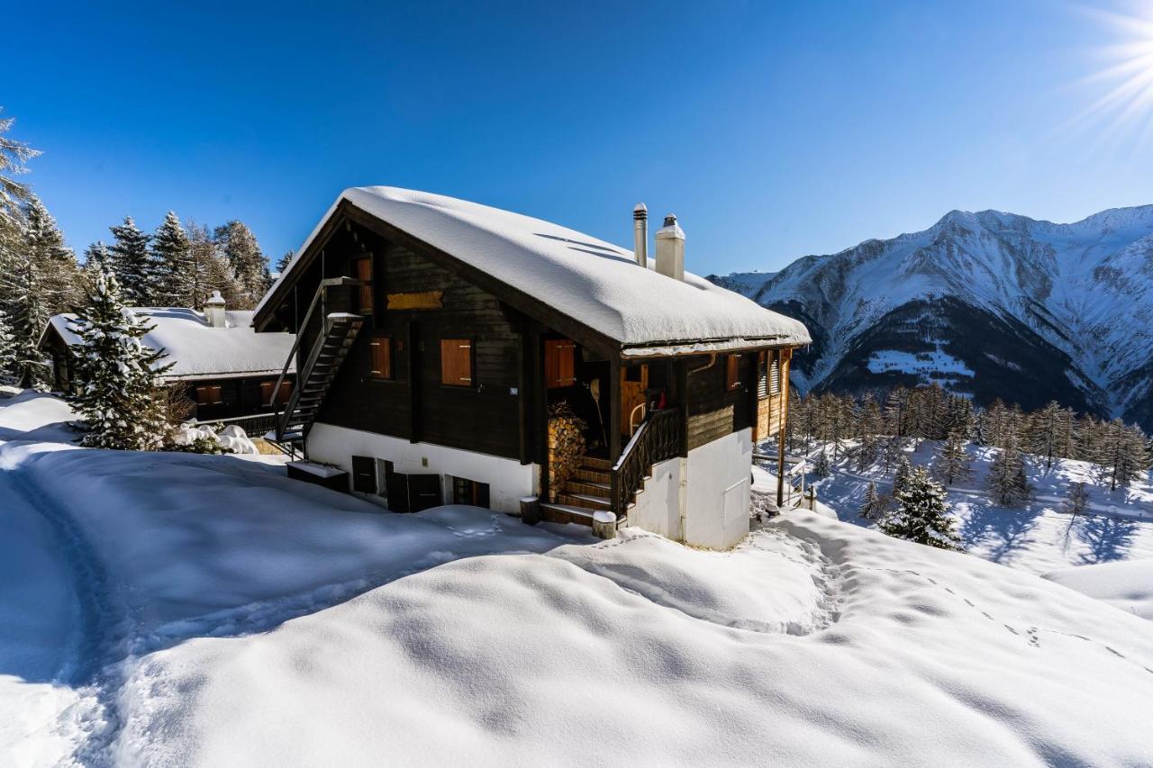 شقة Chalet Laerchenwinkel, Riederalp Golmenegg المظهر الخارجي الصورة